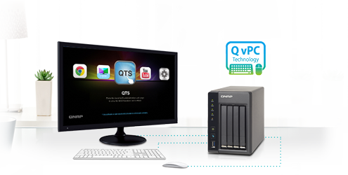 Use your TS-453S Pro as a PC with the exclusive QvPC Technology