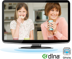 Supports DLNA and AirPlay for media streaming