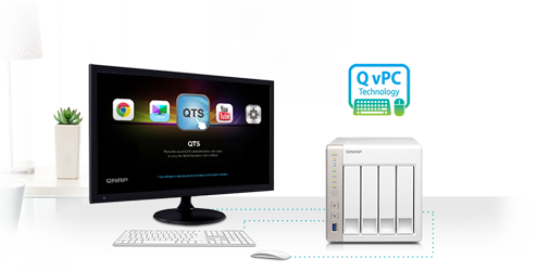 Use your TS-451 as a PC with the exclusive QvPC Technology
