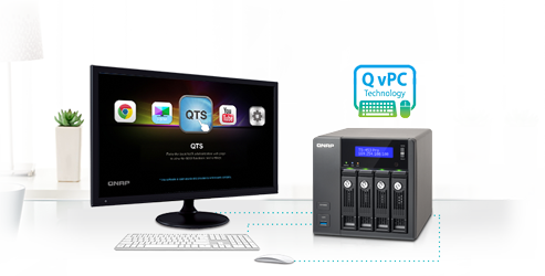 Use your TS-1253U-RP as a PC with the exclusive QvPC Technology