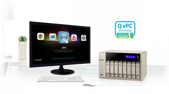 Use your TVS-863+ as a PC with the exclusive QvPC Technology